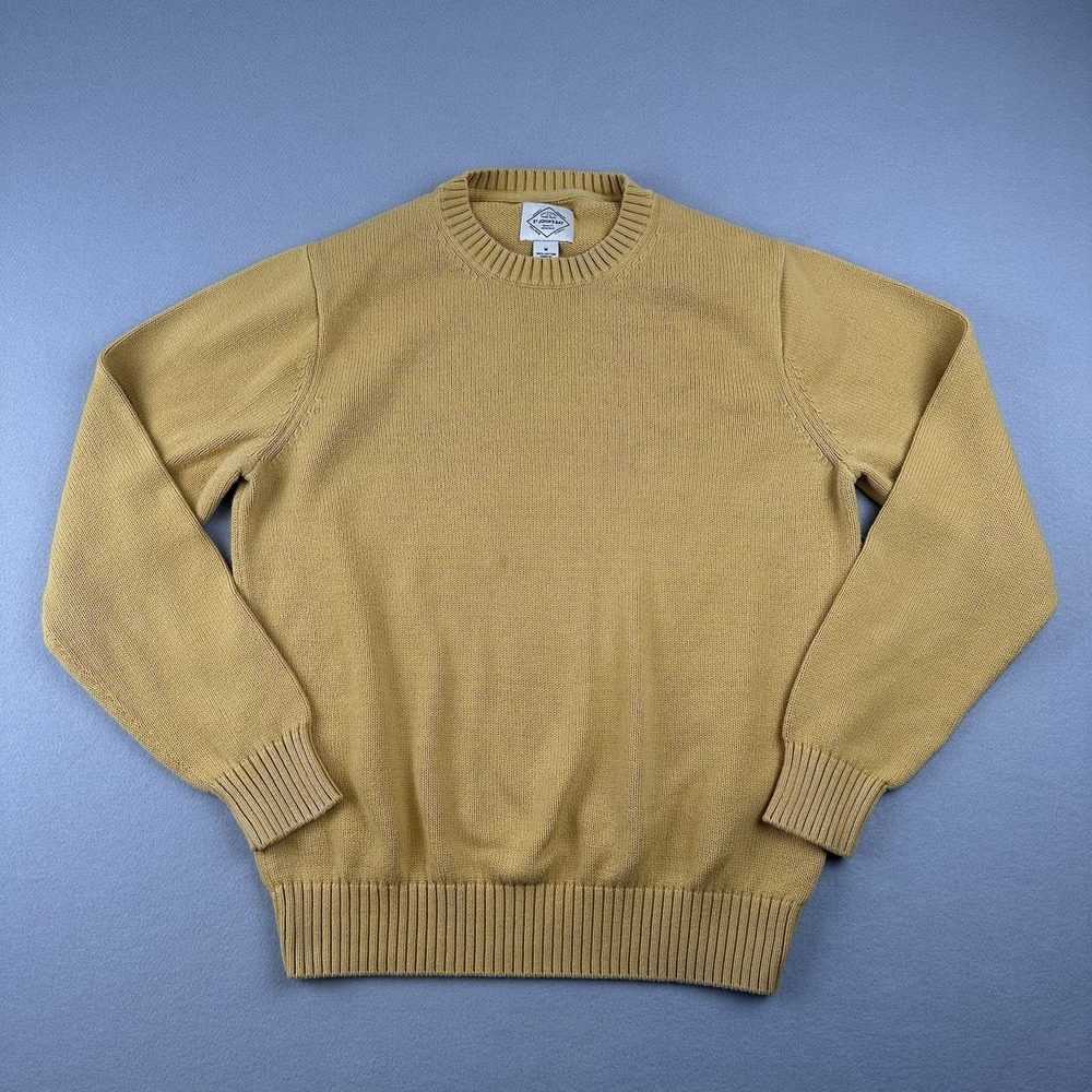 St. Johns Bay Women's Mustard Yellow Crew Neck Sweater Size Medium 100%‎ Cotton
